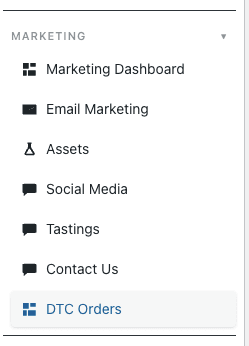 Marketing workflow menu example